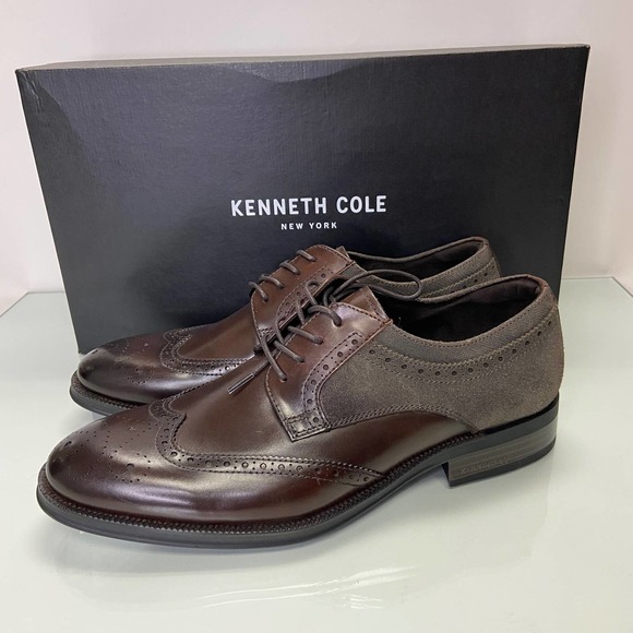 New $165 KENNETH COLE Men\'s 7.5 Brock Lace Up Wingtip Oxfords main image 4
